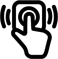 Icon AUMEAS Primo Klingel, schwarz
