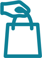 Icon AUMEAS Primo Tüte, petrol farben